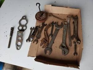 lot 313 image: assortment of antique wrenches