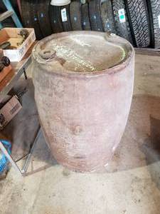 lot 349 image: ANTIQUE MARSHALL STEEL OIL DRUM