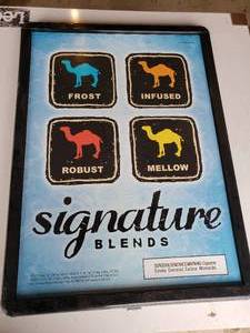 lot 375 image: CAMEL cigarette retail poster in frame see picks for measurements