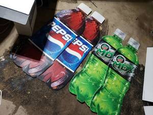 lot 394 image: PEPSI and MT DEW store displays see picks for measurements