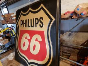 lot 408 image: LARGE   hard to find PHILLIPS 66 gas station sign please see picks for measurements