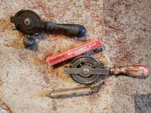 lot 414 image: vintage bulk fuel tank measuring tapes and gauge