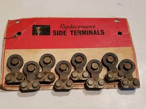 lot 425 image: vintage display of battery side terminals
