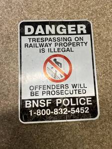 lot 58 image: Rail Road Sign