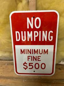 lot 59 image: No Dumping Sign