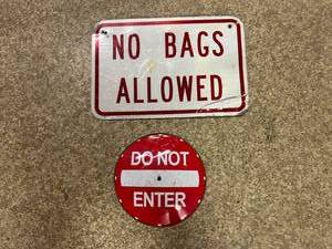 lot 117 image: Metal Signs