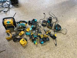 lot 133 image: DeWalt Cordless Tools, Chargers & Batteries