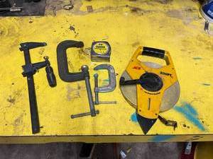 lot 147 image: Clamps & Tape Measures