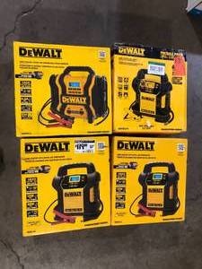 lot 4 image: Lot of 4 DEWALT 1400 Peak Amp Jump Starter with Digital Compressor and USB Power Bank Customer Returns See Pictures