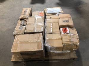 lot 18 image: Lot of Polished Chrome Solid Handle Drawer Bar Pulls  Customer Returns See Pictures