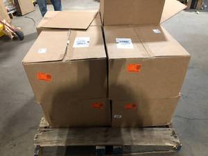lot 37 image: 8 Boxes of AIRSTONE Birch Bluff White 2 - 4 in. x 4 - 10 in. Cement Standard CornerFinished End Wall Tiles (7.25 sq. ft.case) Customer Returns See Pictures