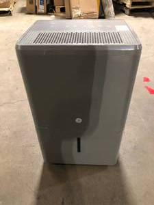 lot 41 image: GE 50-Pint Dehumidifier with Built-in Pump for Basement, Garage or Wet Rooms up to 4500 sq. ft. in Grey  Customer Returns See Pictures