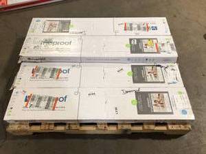 lot 46 image: 6 Boxes of Lifeproof Lighthouse Oak 6 MIL x 8.7 in. W x 48 in. L Click Lock Waterproof Luxury Vinyl Plank Flooring (20.1 sqftcase)  Customer Returns See Pictures