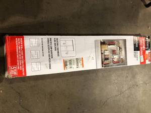 lot 47 image: Everbilt 5 ft. - 8 ft. Heavy Duty Closet Organizer Kit   Customer Returns See Pictures