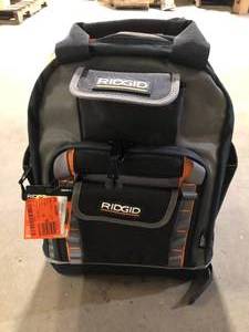lot 34 image: RIDGID 15 in. 55 Pocket Professional Grade Tool Backpack Customer Returns See Pictures