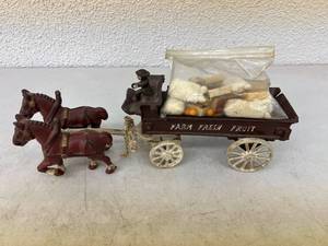 lot 43 image: Cast Iron Farm Fresh Fruit Wagon