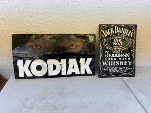 lot 77 image: Metal Signs - Jack Daniels & Kodiak