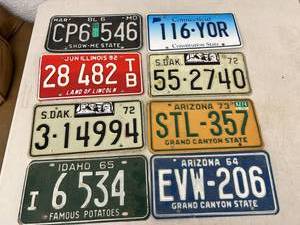 lot 166 image: Vintage License Plates