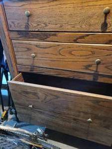Old vintage real wood dresser