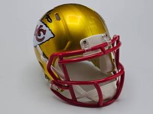 Tyreek Hill Kansas City Chiefs Signed Gold Riddell Speed Rush Mini Helmet