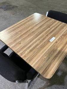 Steel base commercial table  - 2 Chairs