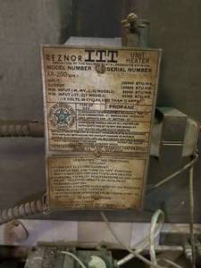 Lp Reznor Heater 20,000 BTU