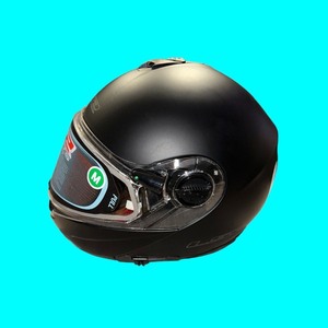 lot 17 image: LS2 Strobe Electric Solid Matte Black Motorcycle Helmet 325-20131013