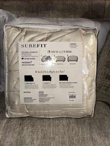 lot 27 image: NEW SUREFIT LOVESEAT FURNITURE DELUXE PET COVER WSN ORD LOVE - IVORY