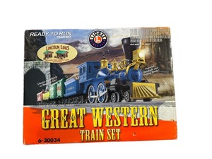 lot 34 image: Lionel 6-30034 Great Western Steam Train Set WBox & Two Bins LincolnLogs
