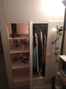 lot 99 image: SMSTAD Loft bed, white whitewith desk with 4 drawers, Twin