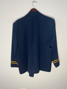 lot 45 image: Rare Vintage Christian Dior Navy Blue Double Breasted Blazer Size 12
