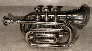 lot 125 image: POCKET TRUMPET SILVER