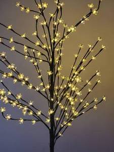 lot 76 image: Dazzling Faux Tree Standing Light Fixture Pair