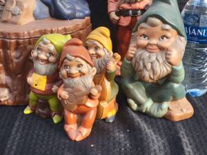 lot 106 image: Playful Ceramic Garden Gnome Collection - SIGNED - A