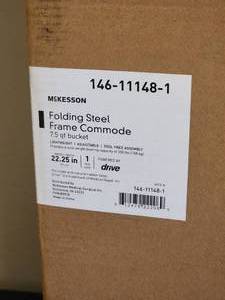 lot 45 image: McKesson Drive Folding Steel Frame Commode 146-11148