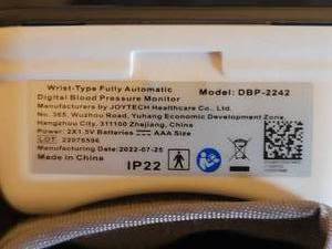 lot 44 image: Sejoy Wrist-Type Fully Automatic Digital Blood Pressure Monitor - DBP-2242