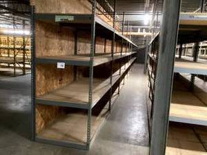Industrial Tear Drop Shelves 36 x 6 x 8-9 Tall 12 Sections