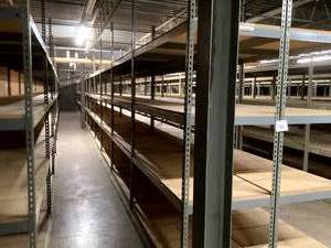 Industrial Tear Drop Shelves 36 x 6 x 8-9 Tall 24 Sections