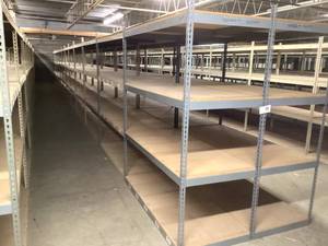 Industrial Tear Drop Shelves 30 x 6 x 8 Tall 24 Sections