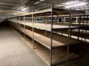 Industrial Tear Drop Shelves 30 x 6 x 8 Tall 24 Sections