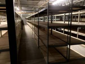 Industrial Tear Drop Shelves 30 x 6 x 8 Tall 12 Sections