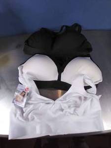 New Hanes Womens G796 SmoothTec ComfortFlex Fit Wirefree Bra - Size XL and Champion Authentic Athleticwear Black Bra - Size XL