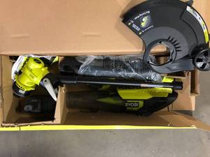 RYOBI ONE 18V Cordless String TrimmerEdger and Blower with Extra 3-Pack of Spools, 4.0 Ah Battery and Charger  Customer Returns See Pictures