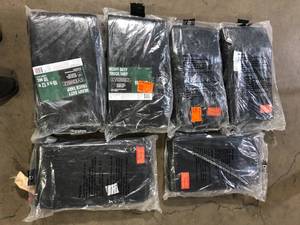 Lot of Everbilt 10 ft. x 12 ft. Black Heavy Duty Truck Tarp    Customer Returns See Pictures