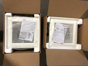 Lot of 2 Panasonic WhisperValue DC Pick-A-Flow 50, 80 or 100 CFM Ceiling or Wall Low Profile Housing Depth Energy Star Bath Exhaust Fan    Customer Returns See Pictures
