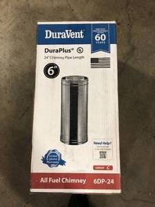 DuraVent DuraPlus 6 in. x 24 in. Triple-Wall Chimney Stove Pipe Customer Returns See Pictures