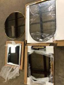 Lot of Assorted Mirrors Various Sizes Customer Returns See Pictures