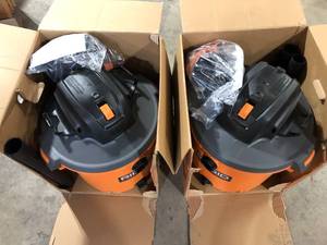 Lot  of 2 RIDGID 16 Gallon 5.0 Peak HP NXT WetDry Shop Vacuum with Filter, Locking Hose and Accessories  Customer Returns See Pictures