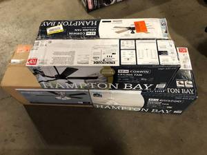 Lot of Assorted Ceiling Light Fans Various Models and Conditions  Customer Returns See Pictures