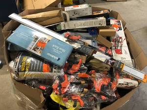 Gaylord of Assorted Tools Hardware and Misc Items Various Models and Conditions  Customer Returns See Pictures